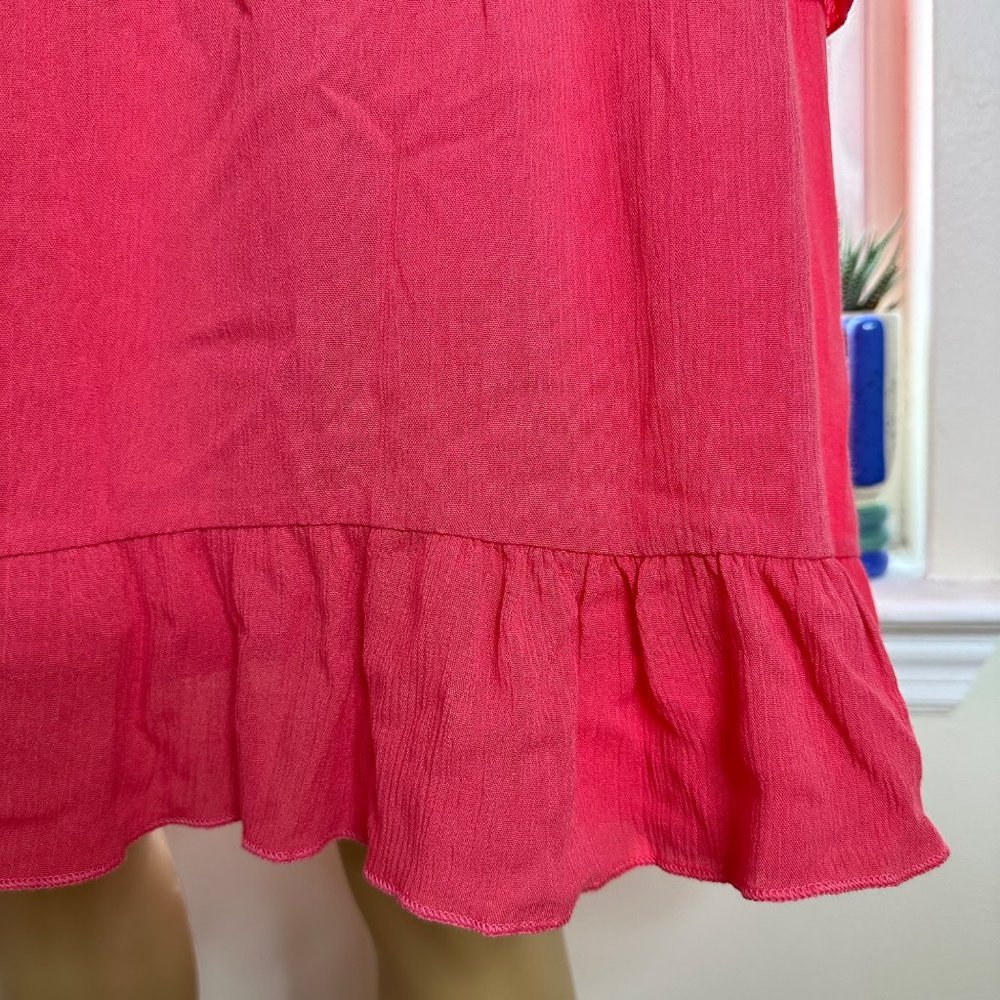 143 Story|Halter Long Dress|Plus 1XL|Coral|Ruffled|Pleated|Lined|Sleeveless - Picture 8 of 16